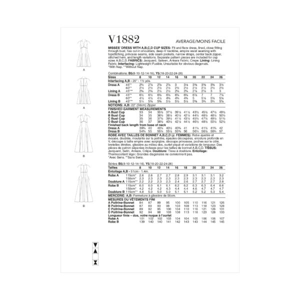 Vogue Schnittmuster V1882 - Kleid, Sommerkleid – Bild 8