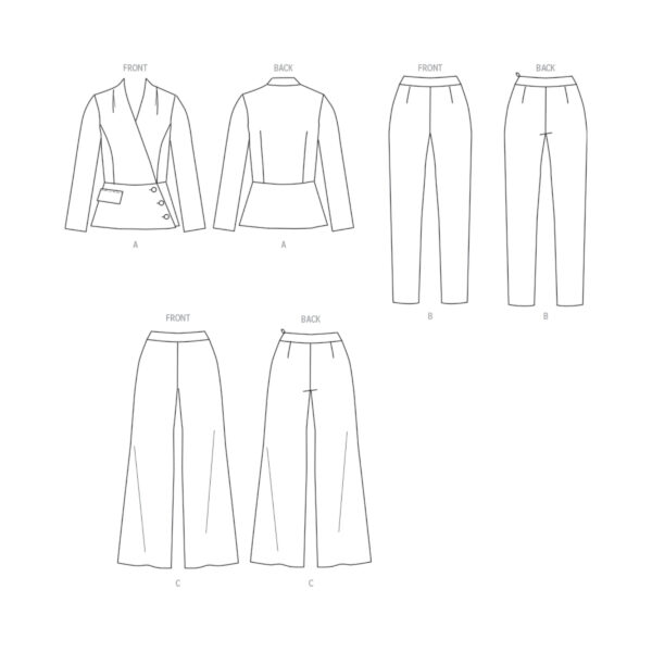 Butterick Schnittmuster - B6915 - Hosenanzug für Damen – Bild 7