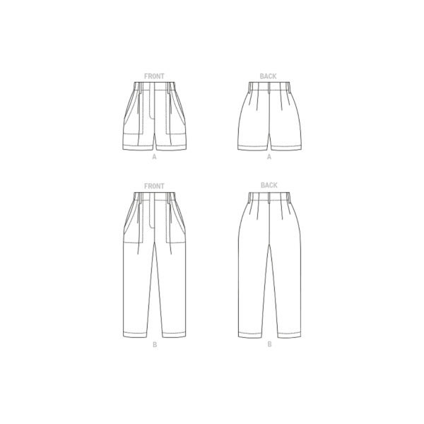 Vogue Schnittmuster V1900 - elegante Hose , Short – Bild 8