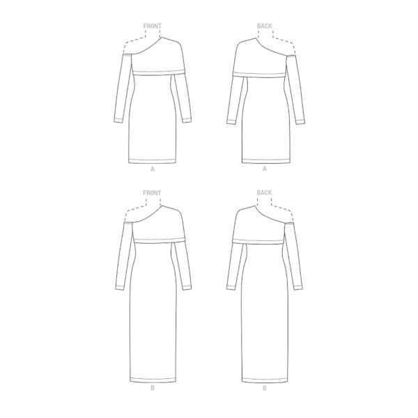 Vogue Schnittmuster - Vintage - V1906 - körperbetonendes Strickkleid – Bild 8