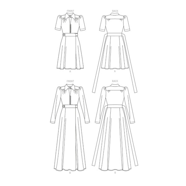 Vogue Schnittmuster V1908 - Kleid mit Sattel und Hemdkragen – Bild 7