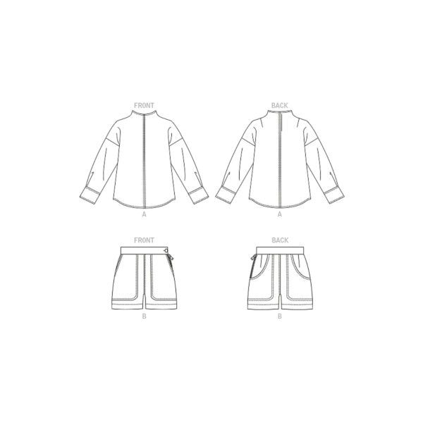 Vogue Schnittmuster - V1912 - Bluse und Shorts – Bild 8