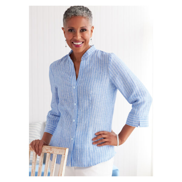 Butterick Schnittmuster - B6816 -  sportliche Bluse mit Stehkragen – Bild 2
