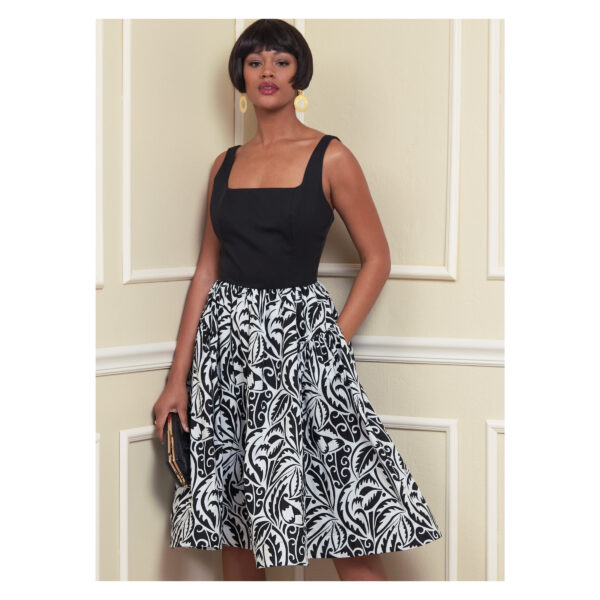 Vogue Schnittmuster V1884 - Kleid, Sommerkleid mit weitem Rock – Bild 2
