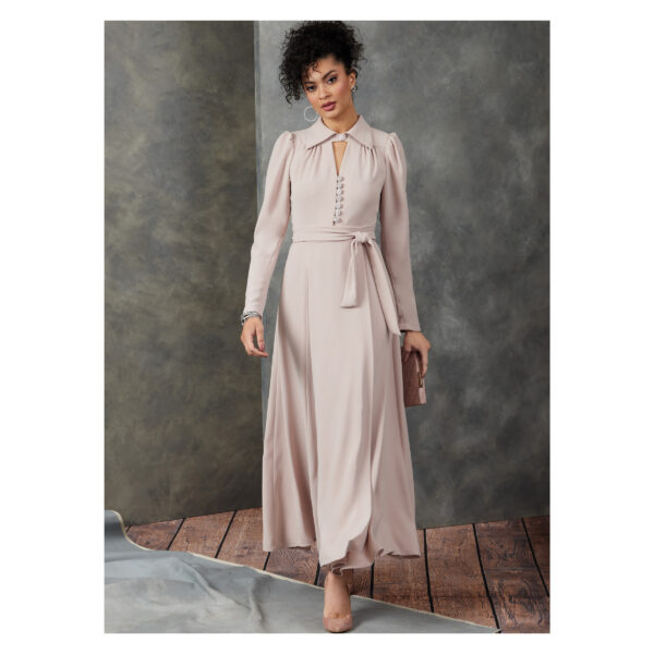 Vogue Schnittmuster V1908 - Kleid mit Sattel und Hemdkragen – Bild 2