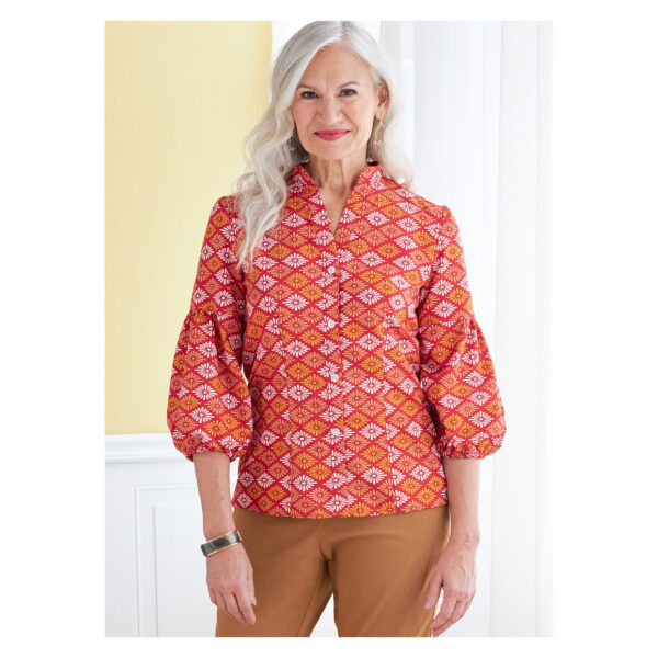 Butterick Schnittmuster - B6816 -  sportliche Bluse mit Stehkragen – Bild 3
