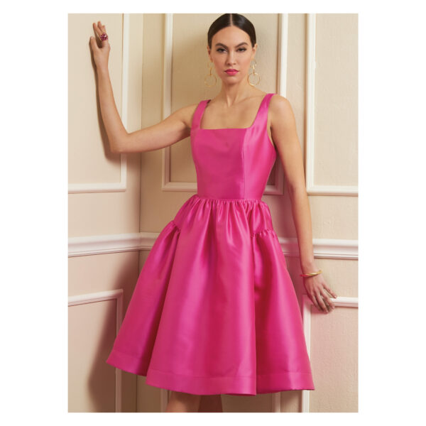 Vogue Schnittmuster V1884 - Kleid, Sommerkleid mit weitem Rock – Bild 3