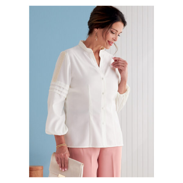Butterick Schnittmuster - B6816 -  sportliche Bluse mit Stehkragen – Bild 4