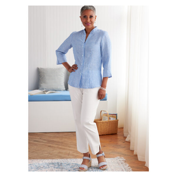 Butterick Schnittmuster - B6816 -  sportliche Bluse mit Stehkragen – Bild 5