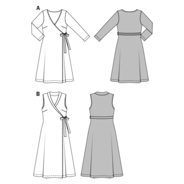 Burda Style Schnittmuster - Kleid - Wickelkleider mit V-Ausschnitt - Nr. 6759 – Bild 4
