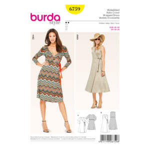 Burda Style Schnittmuster - Kleid - Wickelkleider mit V-Ausschnitt - Nr. 6759
