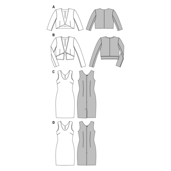 Burda Style Schnittmuster - Kleid, Jacke - Etuikleid und Bolero - Nr. 6773 – Bild 6