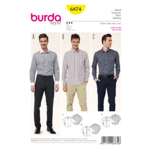 Burda Style Schnittmuster - Hemd - Herrenhemd mit versch. Kragen - Nr. 6874