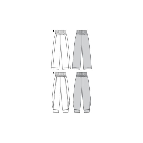 Burda Schnittmuster - Hose - Schlupfhosen - bequemer Bund - Nr. 7400 – Bild 8