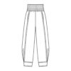Burda Schnittmuster - Hose - Schlupfhosen - bequemer Bund - Nr. 7400 – Bild 6