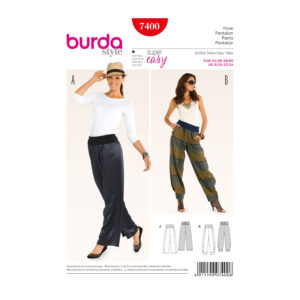 Burda Schnittmuster - Hose - Schlupfhosen - bequemer Bund - Nr. 7400