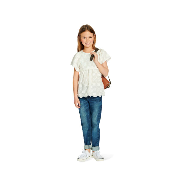 Burda Kids Schnittmuster Nr. 9244 - Bluse und Kleid mit Rüschenärmel – Bild 2