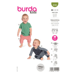 Burda Kids Schnittmuster Nr. 9246 - Babyausstattung - Hemd und Hose - Varianten