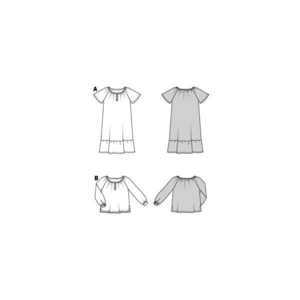 Burda Kids Schnittmuster Nr. 9247 - Kleid und Bluse - Raglanärmel – Bild 9