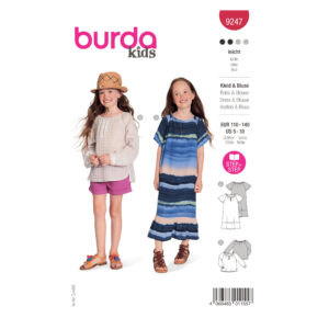 Burda Kids Schnittmuster Nr. 9247 - Kleid und Bluse - Raglanärmel