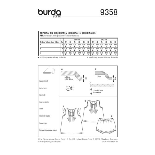 Burda Kids-Schnittmuster - Kombination - 9358 – Bild 6