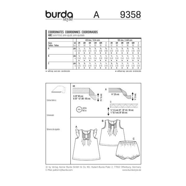 Burda Kids-Schnittmuster - Kombination - 9358 – Bild 7