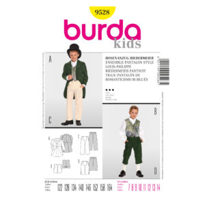Burda Schnittmuster - Stilechter Biedermeier-Anzug - für Kinder - Nr. 9528
