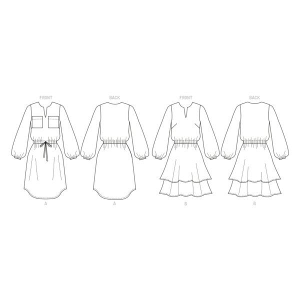 Butterick Schnittmuster - B6806 - schlichte Kleid ohne Kragen – Bild 9