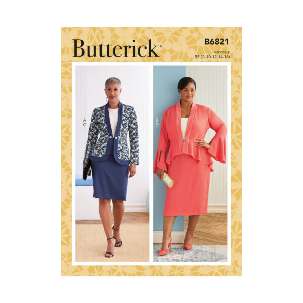 Butterick Schnittmuster - B6821 - Rock und Jacke
