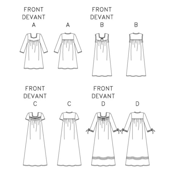 Butterick Schnittmuster - B6838 - Nachtwäsche, Damennachthemden – Bild 8