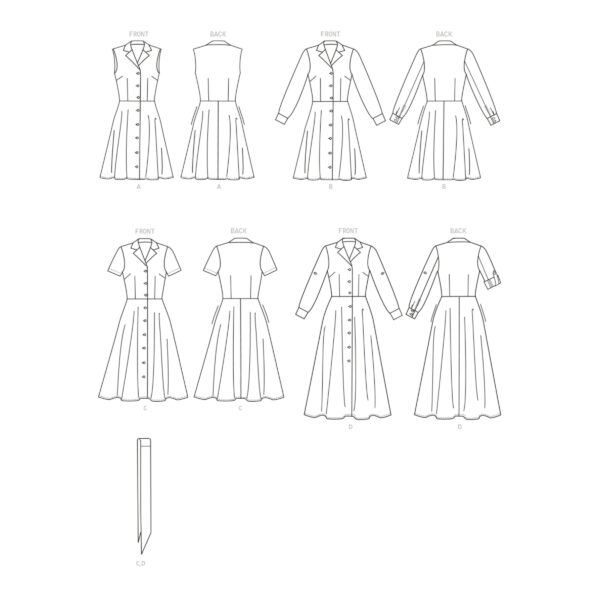 Butterick Schnittmuster - B6843 - Sommerkleid mit Knopfleiste – Bild 7