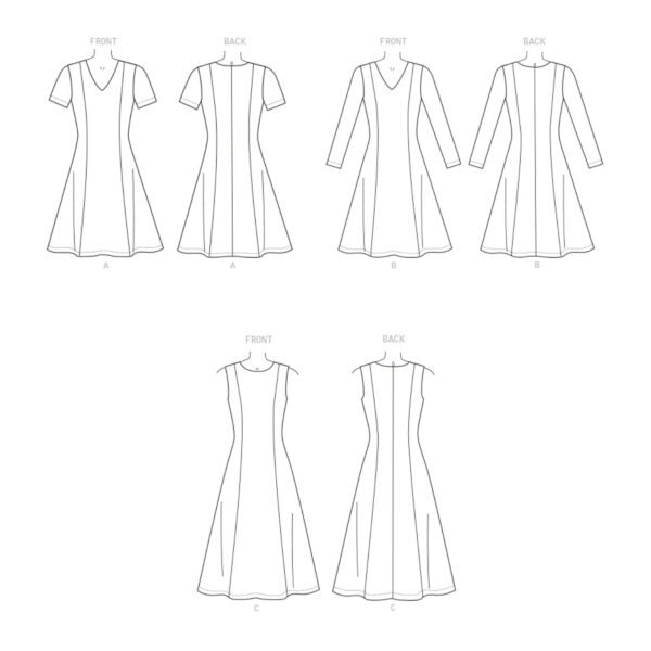 Butterick Schnittmuster - B6850 - schlichtes Kleid, Sommerkleid – Bild 7