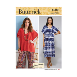 Butterick Schnittmuster - B6853 - Damenshirt, legere Bluse, Kleid