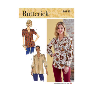 Butterick Schnittmuster - B6855 - einfache Bluse mit Schulterpasse