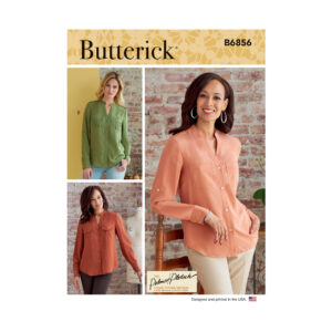 Butterick Schnittmuster - B6856 -  Bluse, Shirt, mit kleinem Stehbündchen