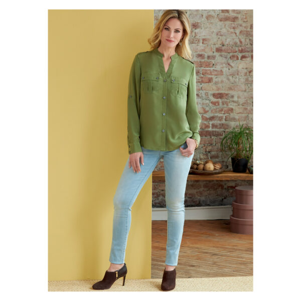 Butterick Schnittmuster - B6856 -  Bluse, Shirt, mit kleinem Stehbündchen – Bild 2