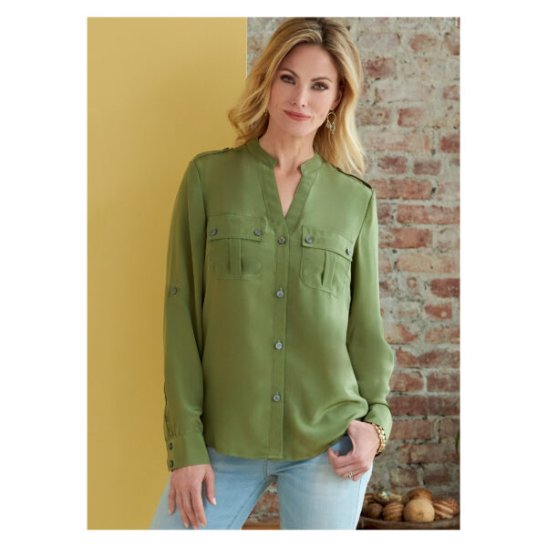 Butterick Schnittmuster - B6856 -  Bluse, Shirt, mit kleinem Stehbündchen – Bild 3