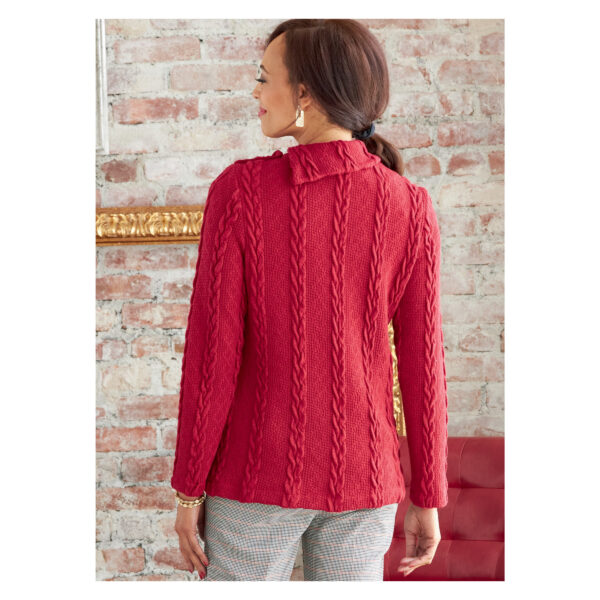 Butterick Schnittmuster - B6857 - einfacher Pullover mit geknöpftem Rollkragen – Bild 3