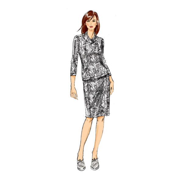 Butterick Schnittmuster - B6858 - Bluse, Kleid, Rock und Hose – Bild 5