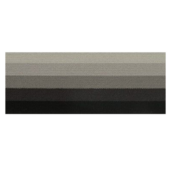 1m Elastikband - Gummiband - Zierband - Meterware - 40 mm - gestreift - schwarz bis hellgrau
