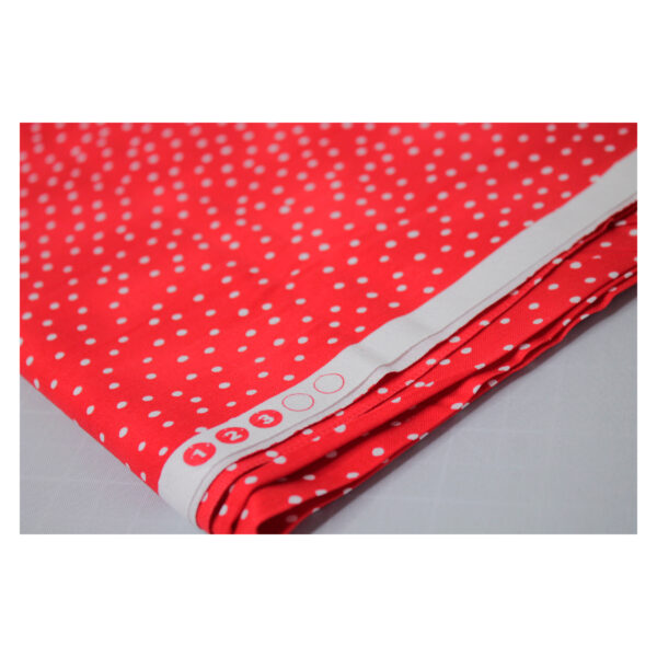 Reststück - Patchworkstoff - Baumwolle gepunktet - 0,90 m x 112 cm - rot – Bild 2
