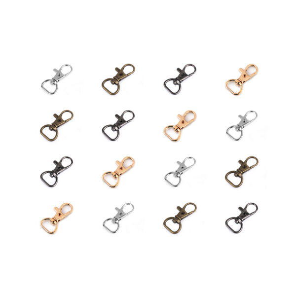 10 Stk. Karabiner - Karabinerhaken für 10-12mm Gurtband / Schlüsselband - Farben