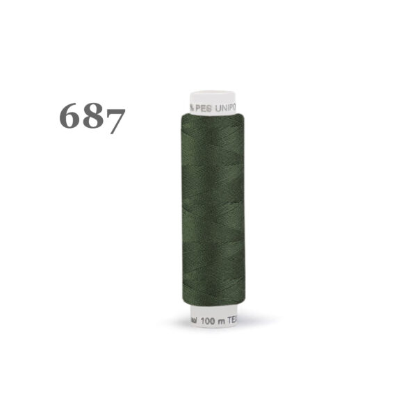 1 Spule - 100m - Polyester Nähgarn - TEX 14x2 - Unipoly 120 - verschiedene Farben – Bild 6