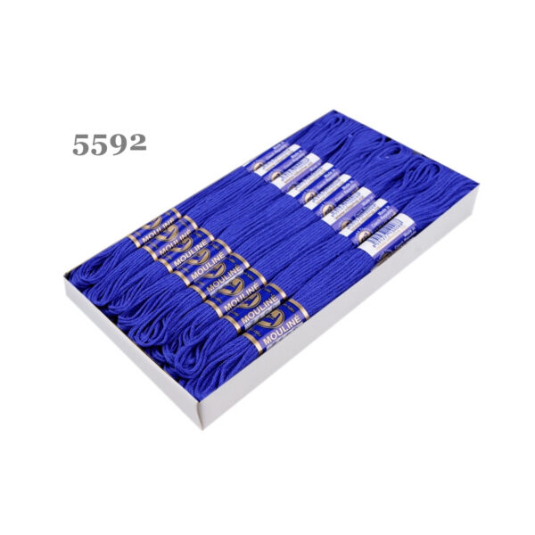 Nitarna Stickgarn - Mouline - 8m - 6-fädig - Blautöne – Bild 7