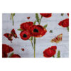 13.80 EURO/m - Patchworkstoff - geblümter Stoff -Poppy Days -Mohnblumen - weiß / rot – Bild 3