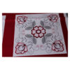 13.80 EURO/ m - Patchworkstoff, Scarlet Stitches, Schmetterlinge, Blumen, Panel 61 cm, rot/weiß – Bild 3