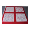 13.80 EURO/ m - Patchworkstoff, Scarlet Stitches, Schmetterlinge, Blumen, Panel 61 cm, rot/weiß – Bild 2