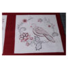 13.80 EURO/ m - Patchworkstoff, Scarlet Stitches, Schmetterlinge, Blumen, Panel 61 cm, rot/weiß – Bild 9