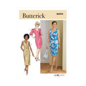 Butterick Schnittmuster - B6892 - Etuikleid mit seitlicher Raffung