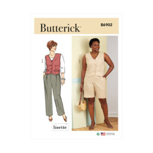 Butterick Schnittmuster - B6902 - Damenhose und sportliche Weste, starke Größen
